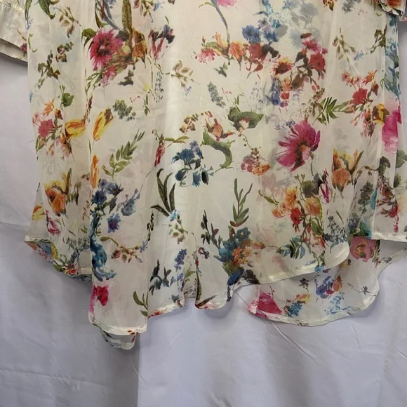 Floral Sheer Kimono Cover-Up - Picture 12 of 13